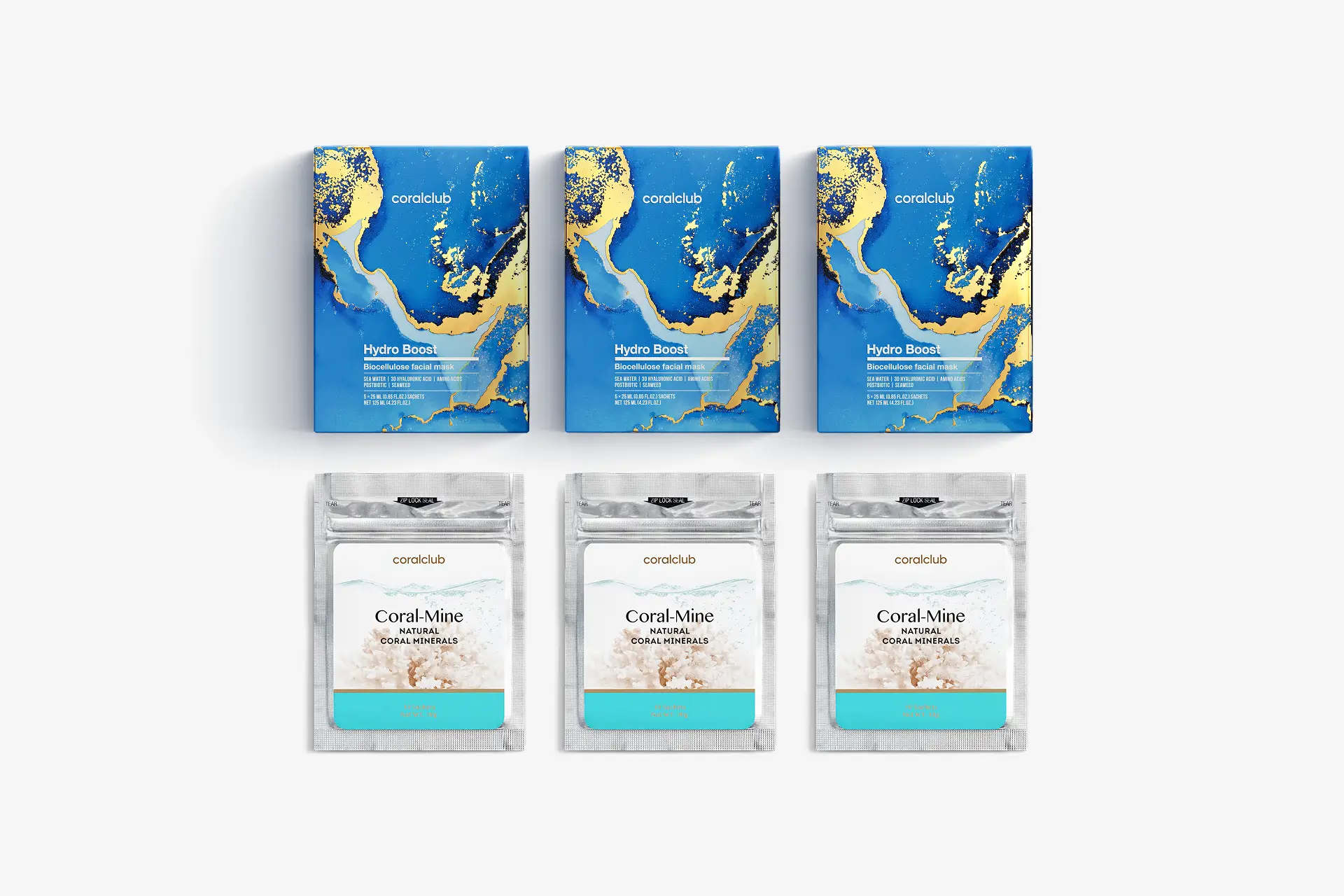 Hydro Boost Biocellulose facial mask + Coral-Mine